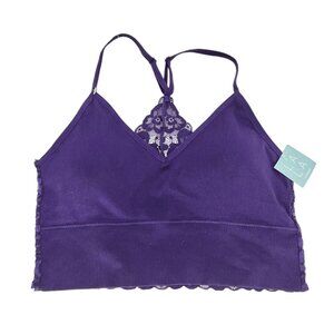 NWT LaLa Intimates Seamless Lace Racerback Bralette | Large